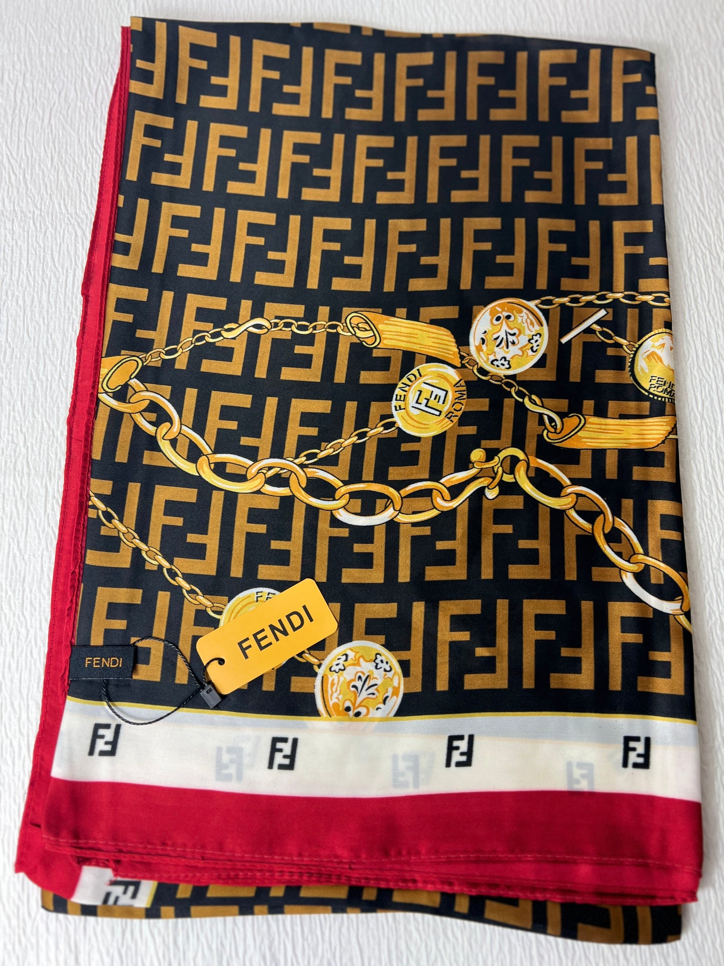 Silk scarf.