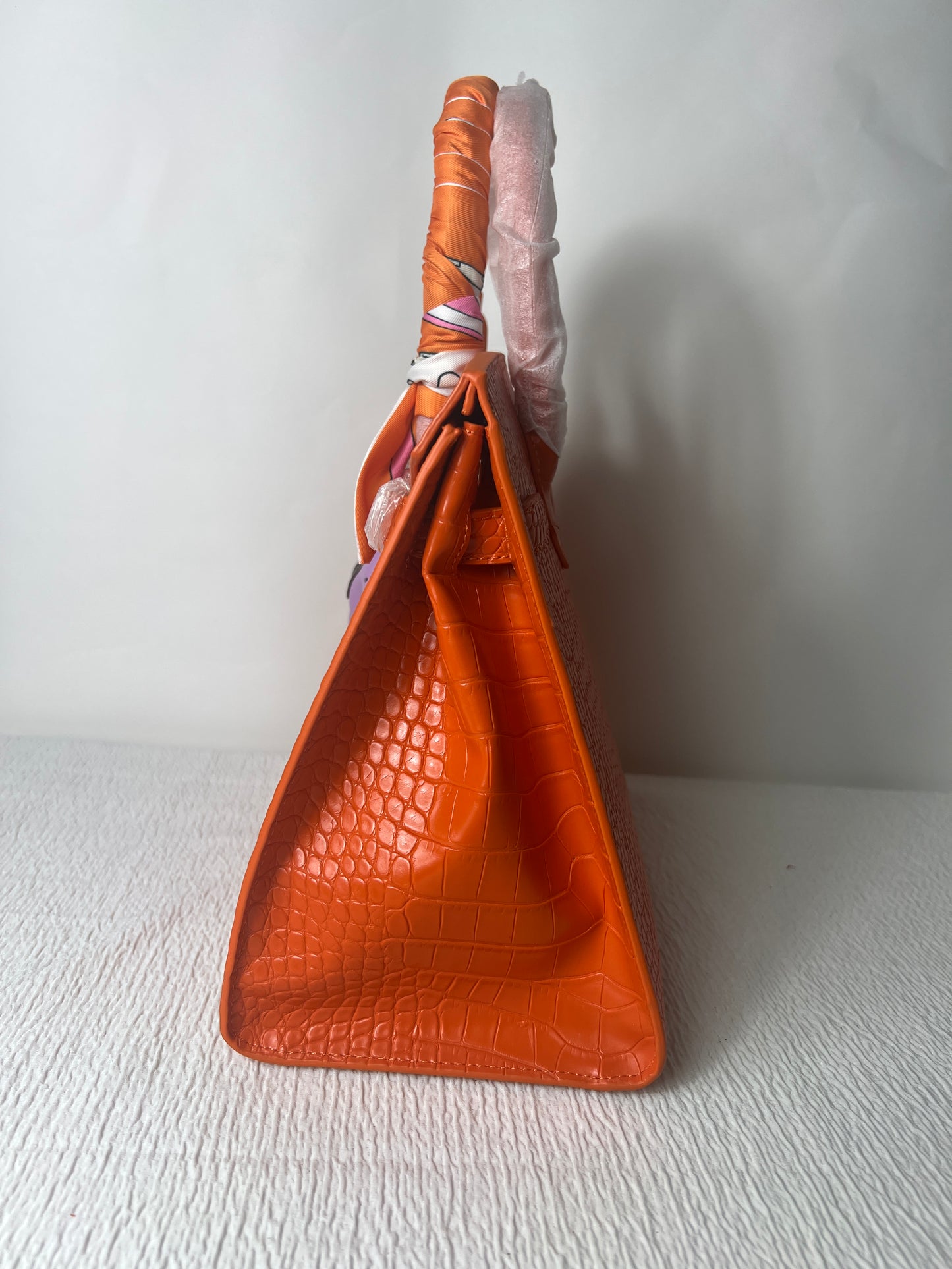 Orange Croc Skin Girkin