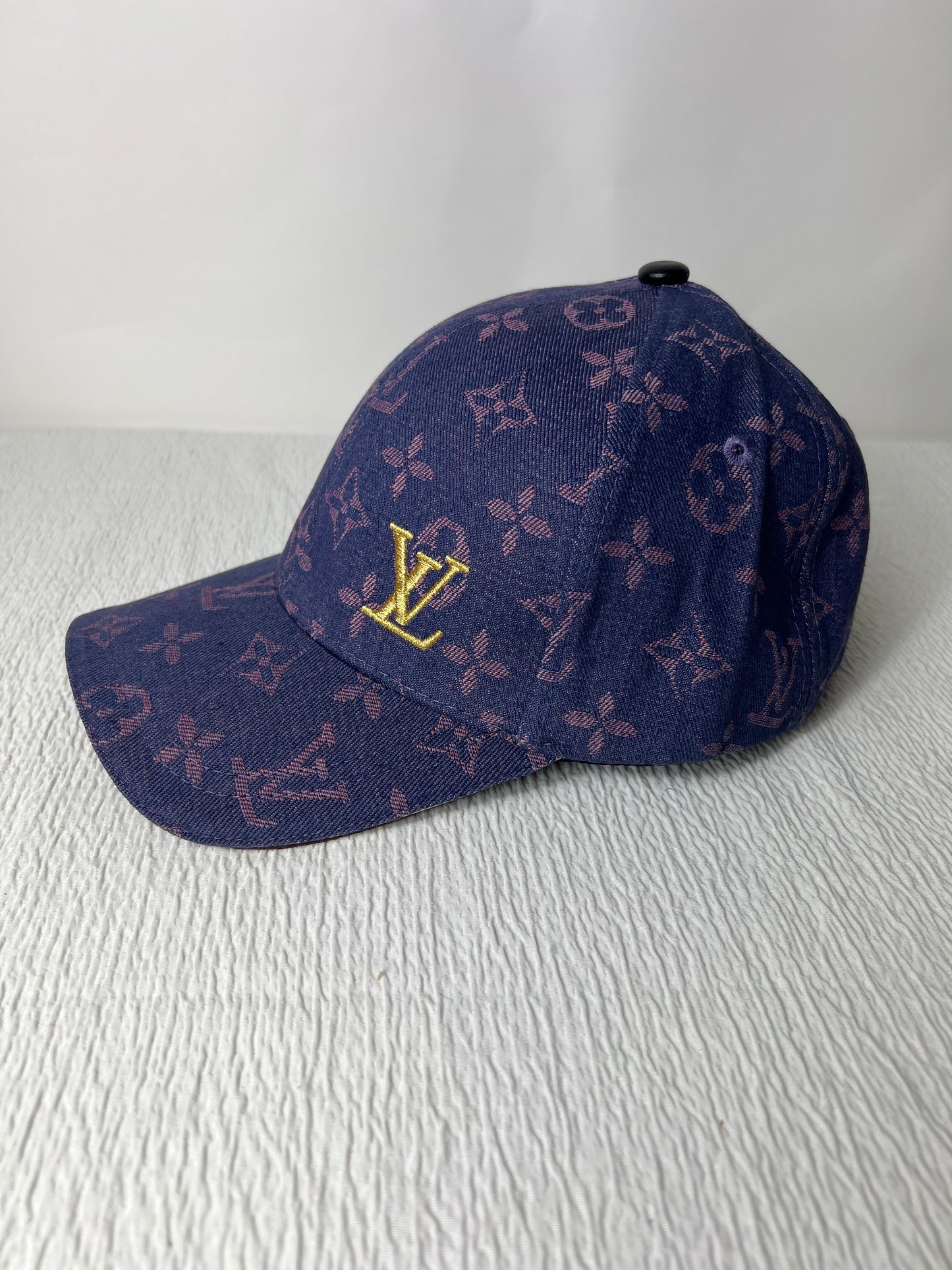 Purple monogram cap