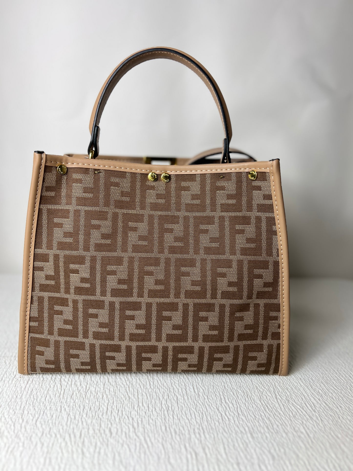 Tan FF tote