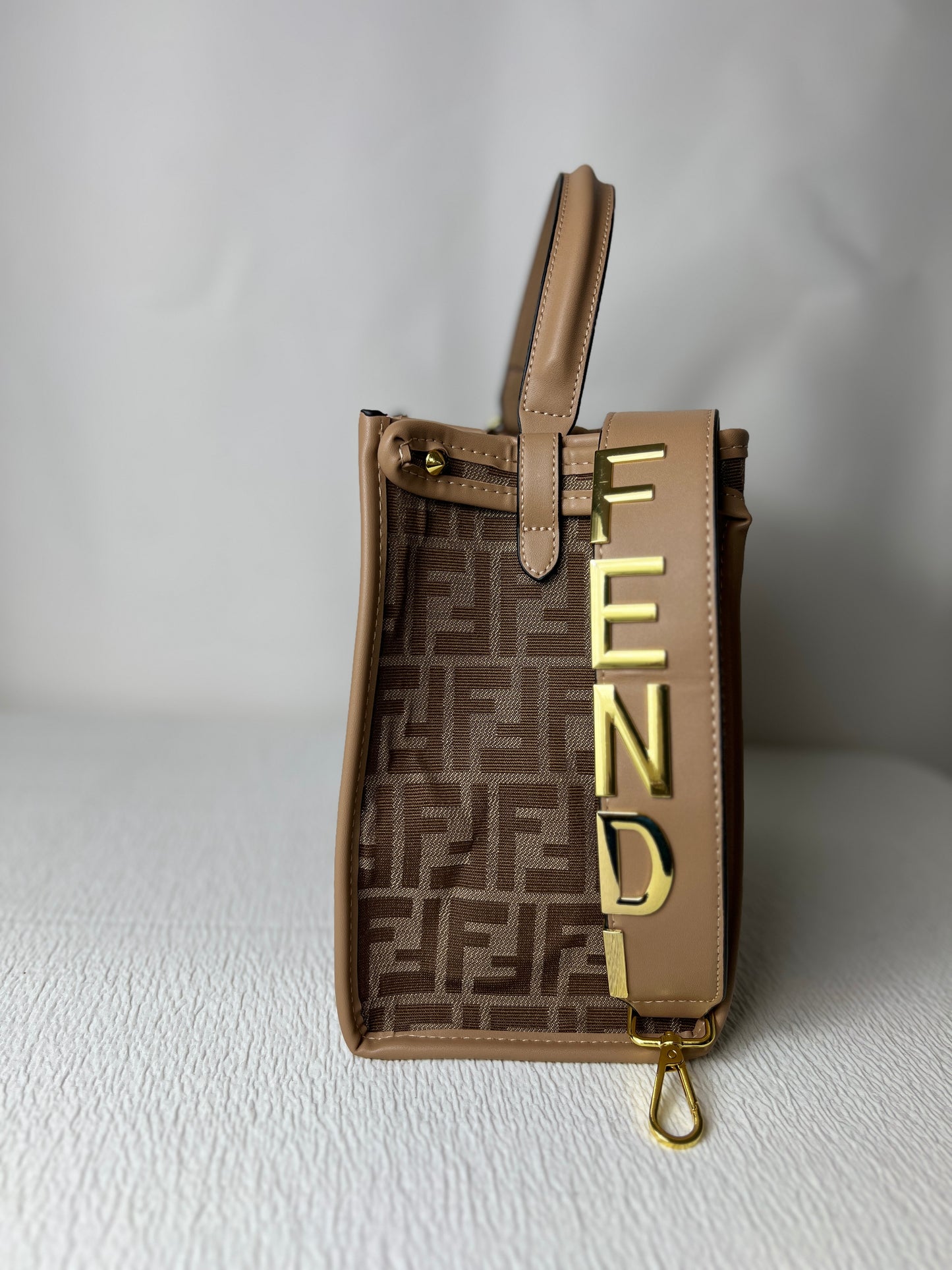 Tan FF tote