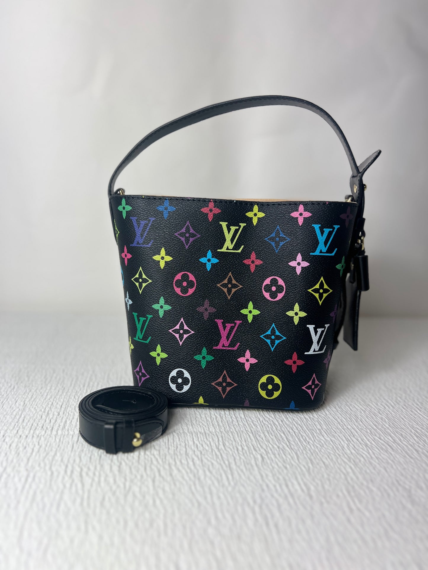 Black colorful mini bucket