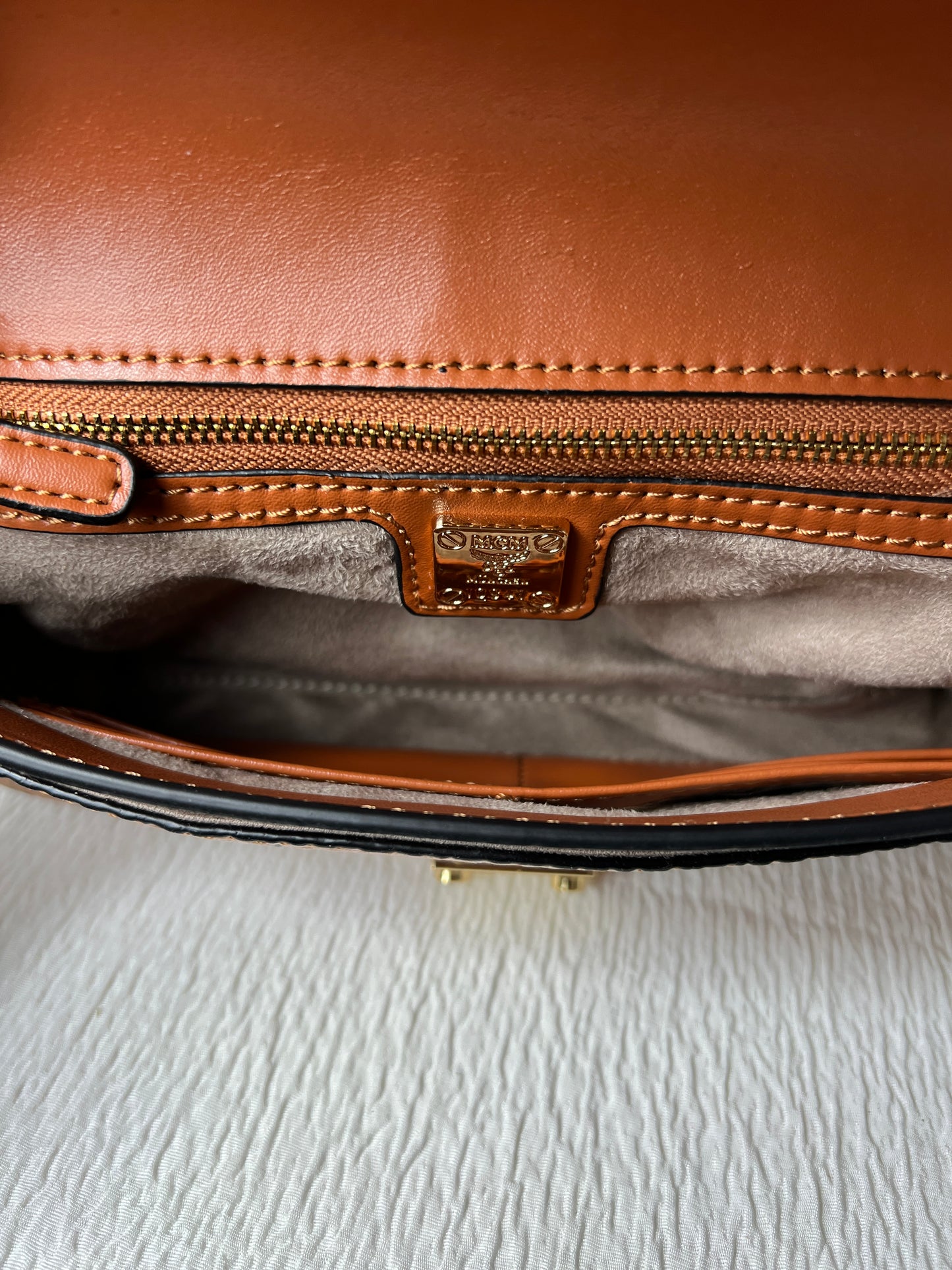 Brown and black monogram bag