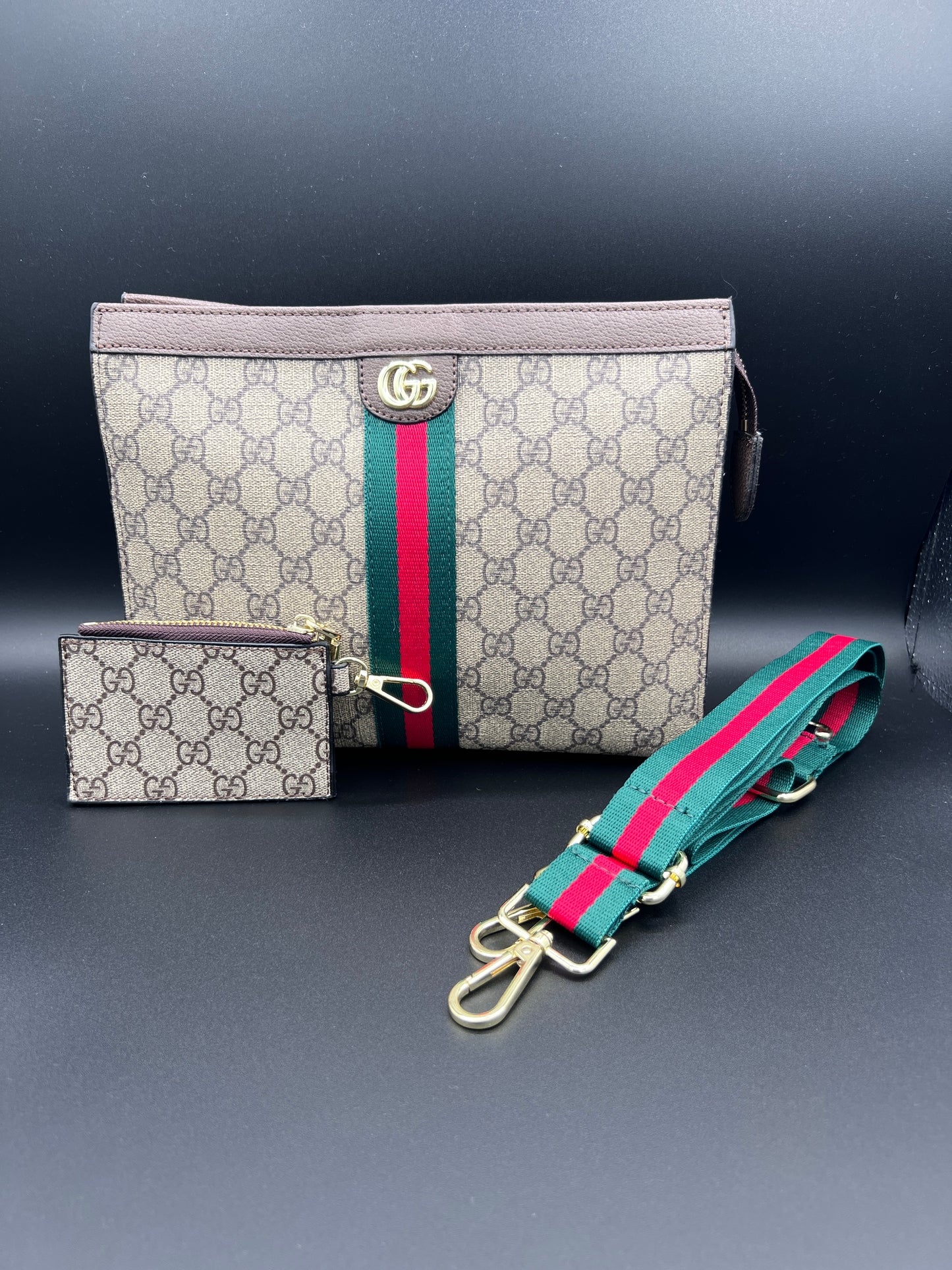 G crossbody clutch.
