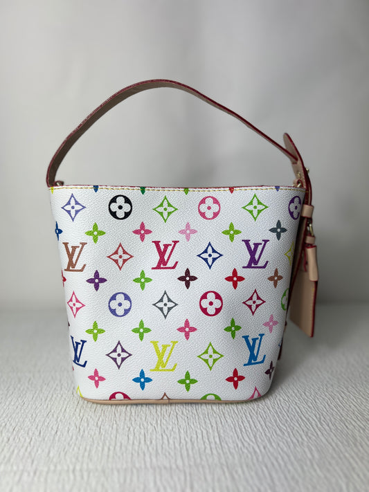White colorful mini bucket