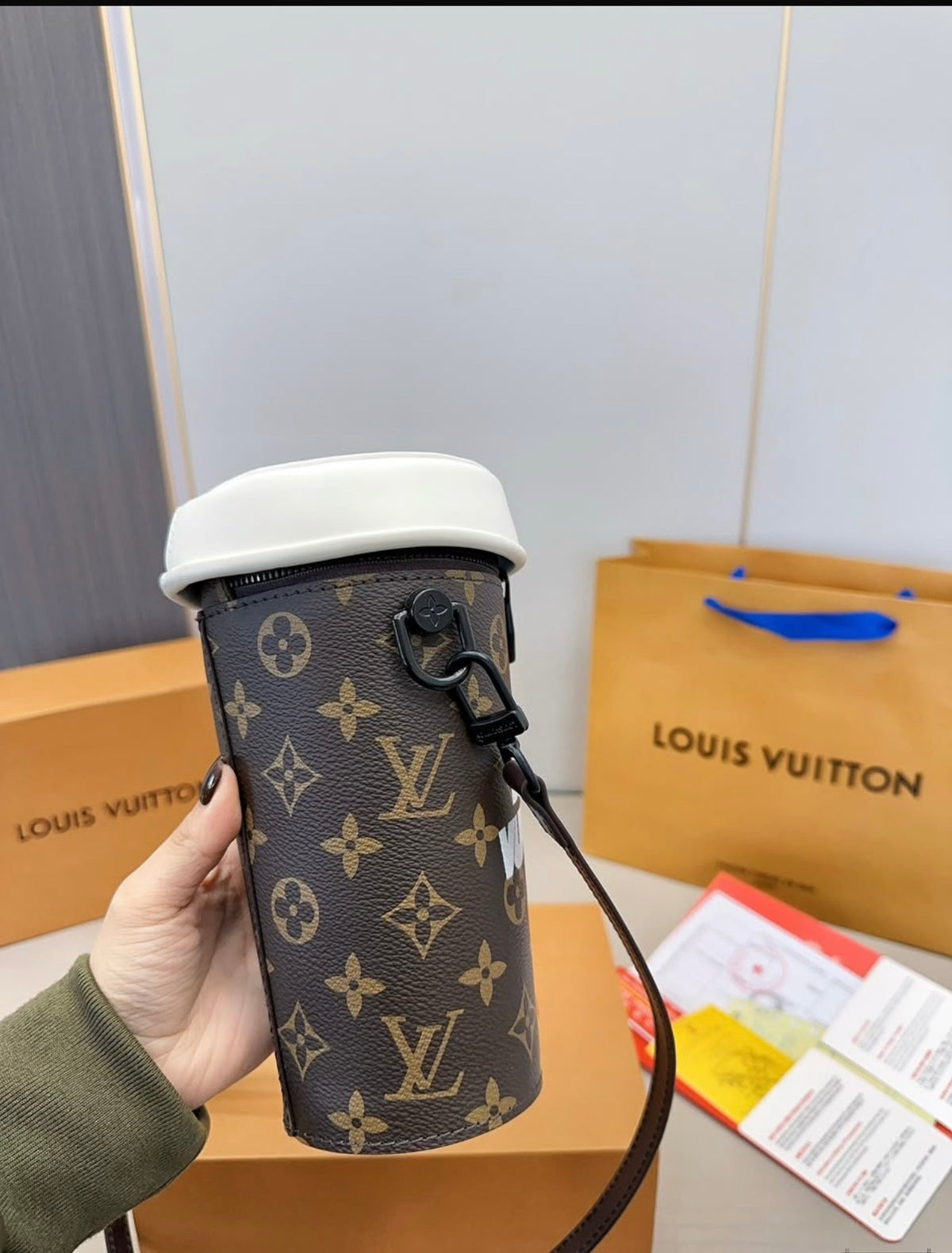 L Coffee cup bag