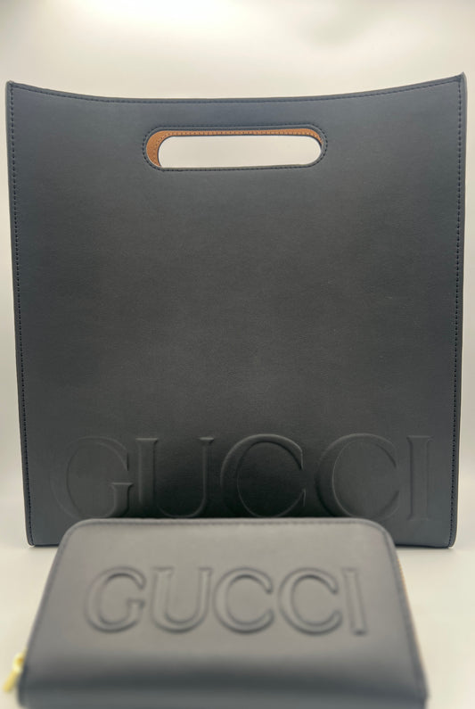 G vertical tote with wallet
