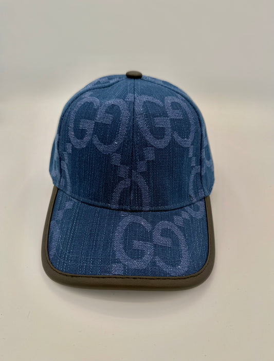 Denim big G cap