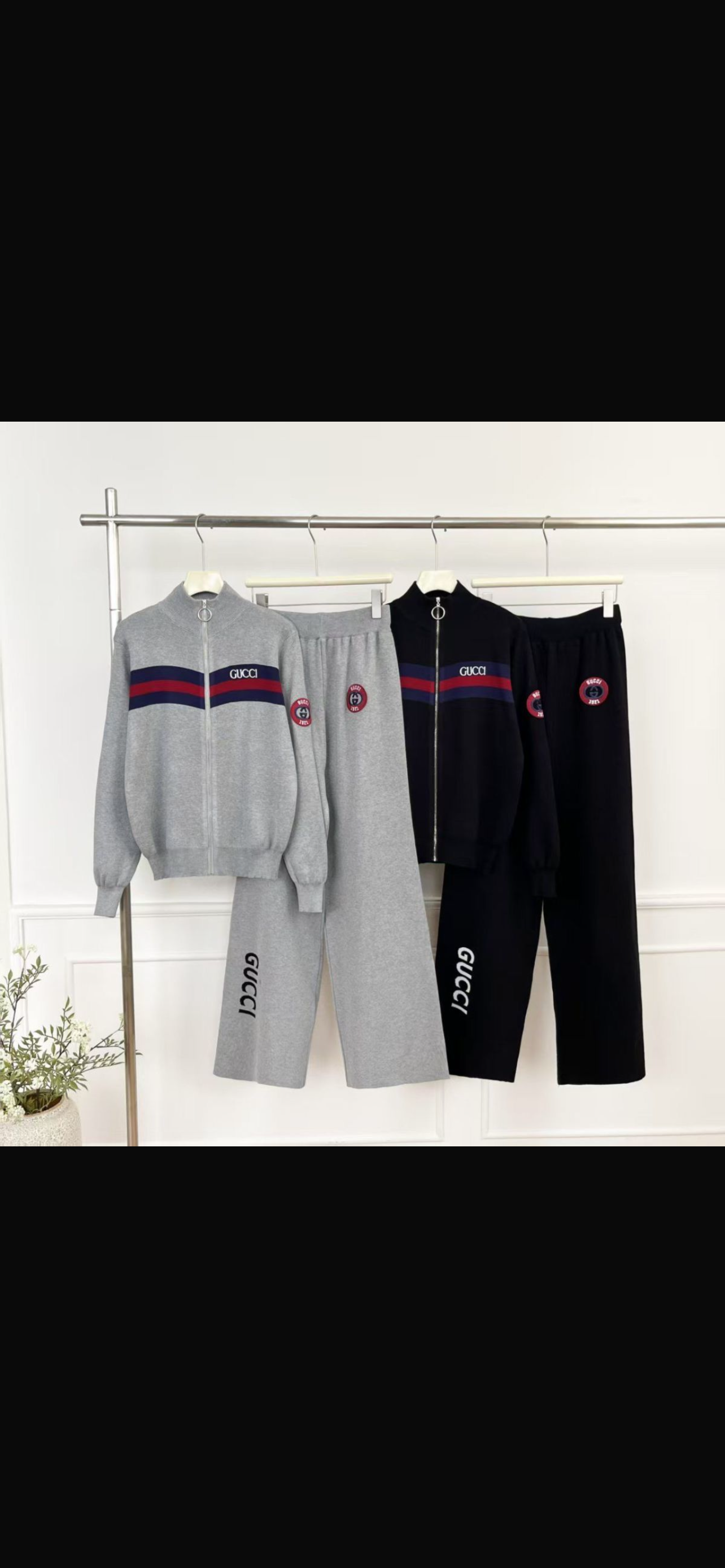 Gg knitted set. Brn sz 2X Blk sz 1X-2X