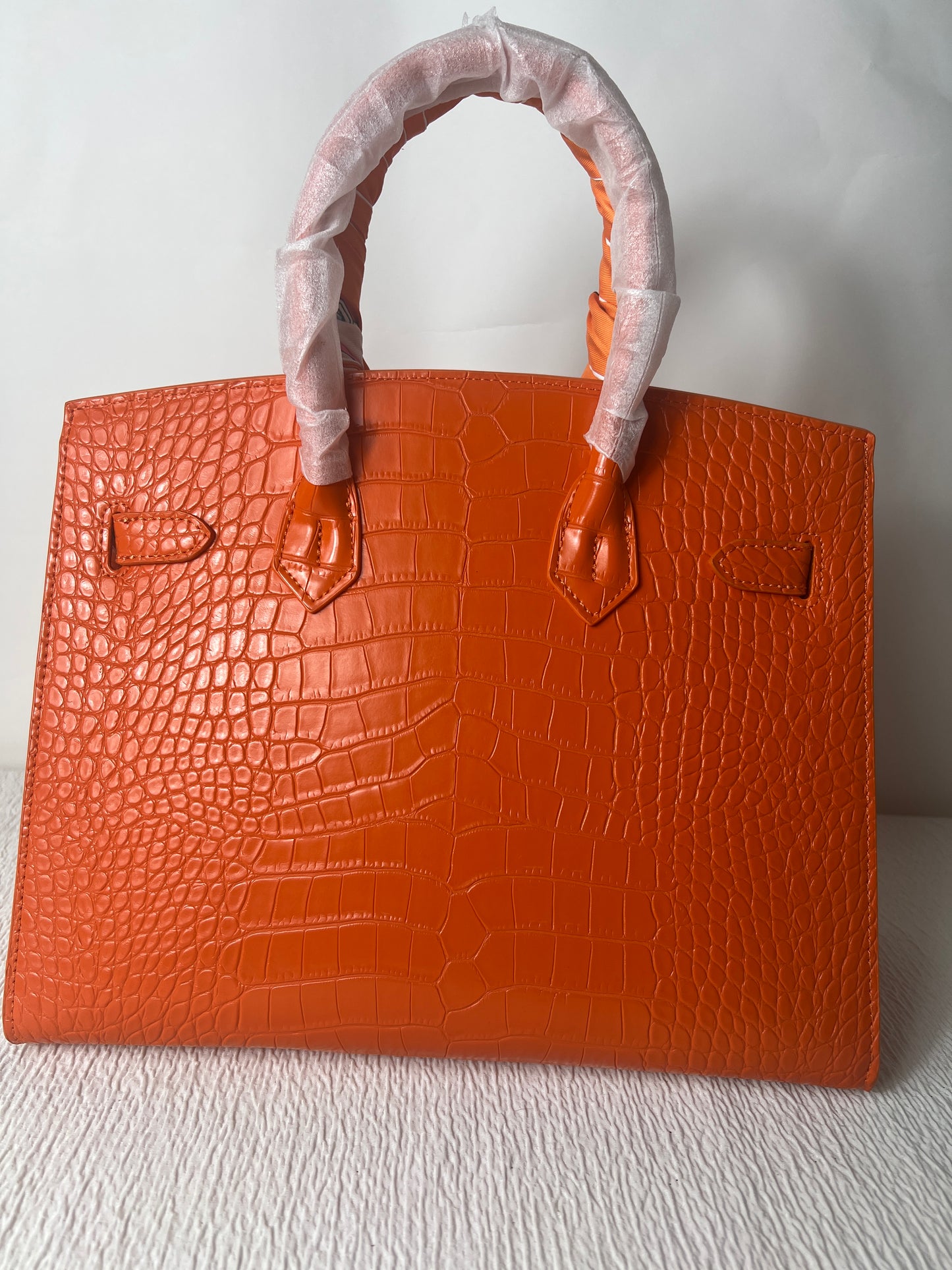 Orange Croc Skin Girkin