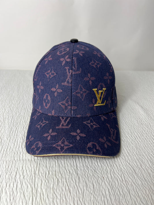Purple monogram cap