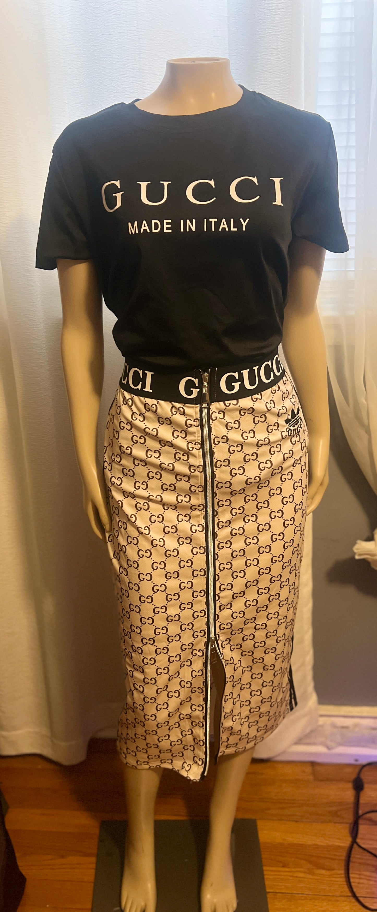 G Zip skirt set