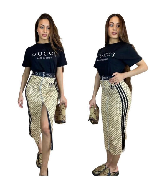 G Zip skirt set