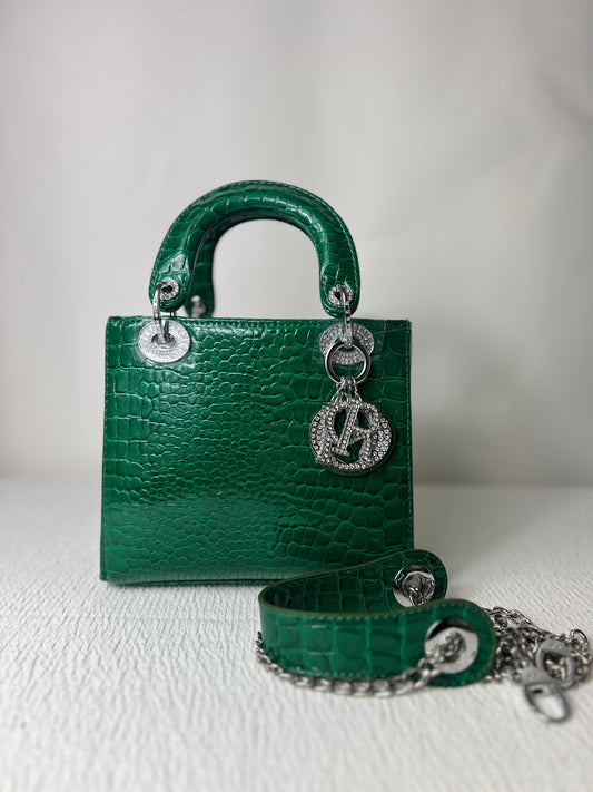 Faux snake skin handbag