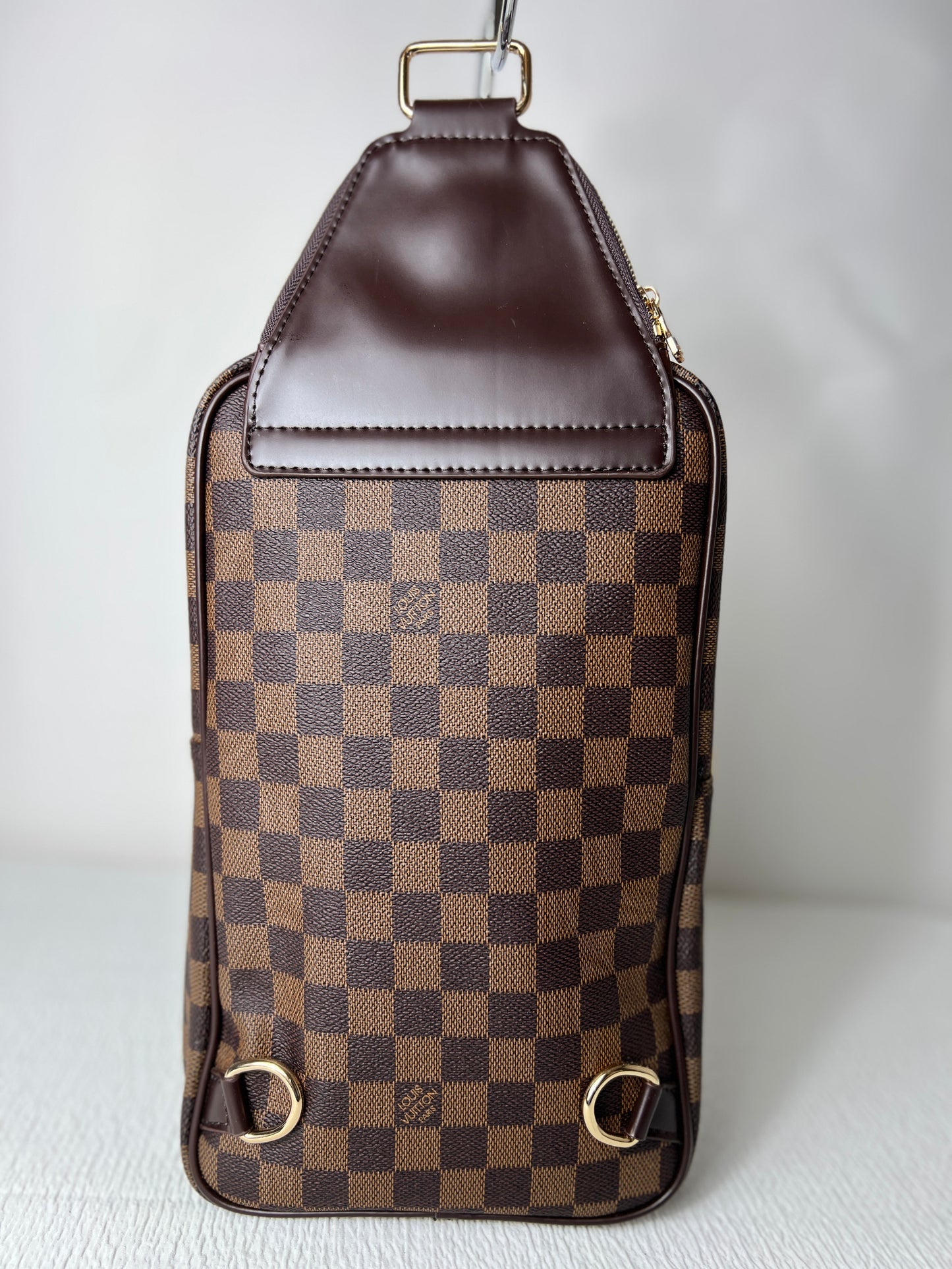 Brown checkered Men sling