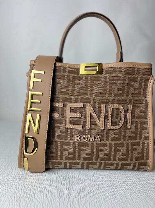 Tan FF tote
